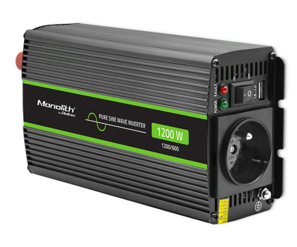 Przetwornica samochodowa Qoltec Przetwornica napięcia 600W/1200W 12V na 230V